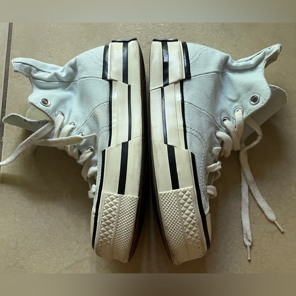 CONVERSE WOMEN'S 5 LIGHT BLUE CHUCK TAYLOR ALL STAR LIFT PLATFORM CANVAS SHOES - Picture 7 of 14